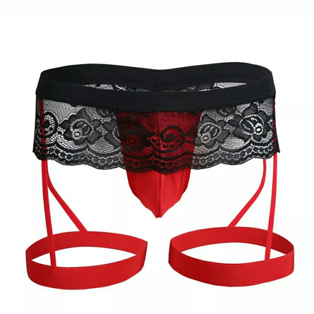 Mens fetish lace jock. New bag no tag SZ L